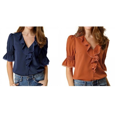 brown red/navy blue