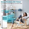 Kismile 10000 ASHRAE BTU/6000 BTU DOE 115-Volt Vented Medium Room Portable Air Conditioner Remote Included - 3 of 4