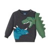 Andy & Evan Infant  Charcoal Dino Sweater Set Grey, Size 0-3 Months. - 4 of 4