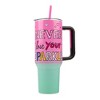 Hello Kitty Never Lose Your Spark 40 Oz Pink & Green Ombre Stainless Steel Tumbler With Handle - 4 of 4