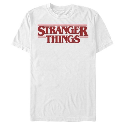 Men's Stranger Things Bold Logo T-shirt - White - X Large : Target