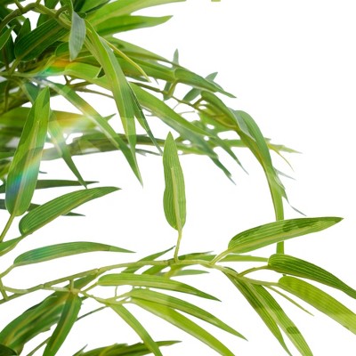 CORE ELECTRO 2 Pack 6ft Artificial Bamboo Plants in Black Pot – Tall Faux Greenery for Home Office Indoor Outdoor Decor