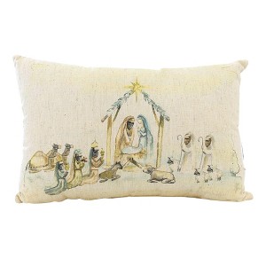 Ganz 9.0 Inch Nativity Pillow Christmas , Creche Mary Joseph Holy (1PC) - 1 of 3
