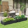 Outsunny Galvanized Raised Garden Bed Planter Raised Bed with Steel Frame for Vegetables, Flowers, Plants and Herbs - 3 of 4