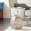 21" x 10" Mosaic Patterned Indoor/Outdoor Candle Holder Gold - Olivia & May - 2 of 3