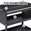 Karl Home 3-Tier Rolling Tool Cart in Black - 4 of 4