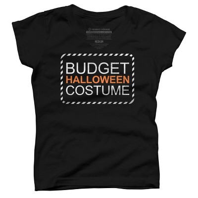 Girl's Design By Humans Budget Halloween By rock3tman T-Shirt