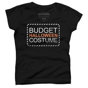Girl's Design By Humans Budget Halloween By rock3tman T-Shirt - 1 of 3