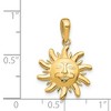 Black Bow Jewelry 14k Yellow Gold 15mm Satin and Diamond Cut Sun Pendant - 4 of 4