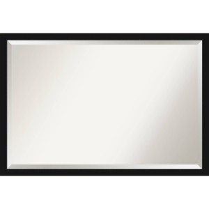 Avon Narrow Framed Bathroom Vanity Wall Mirror Black - Amanti Art - 1 of 4