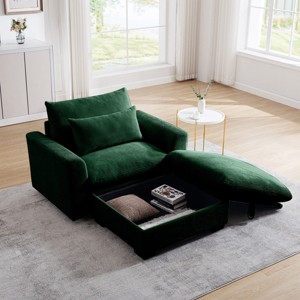 Corduroy Sofa Couch,Modular Sofa With Storage Ottoman,Deep Seat Couch,Sofa Couch For Living Room,Apartment-Cuddlewood - 1 of 4