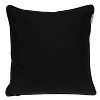 HomeRoots 20" Black and White Interlocking Cotton Throw Pillow - 4 of 4