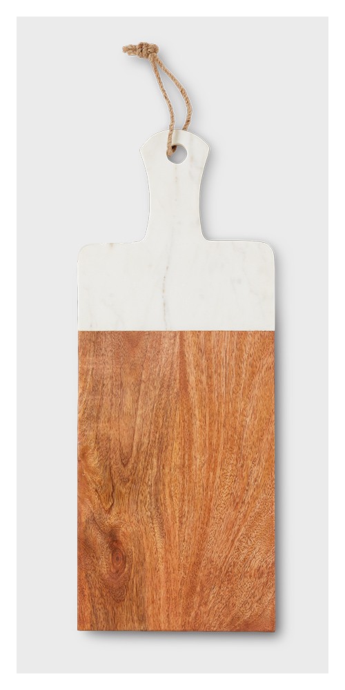 20" x 8" Marble and Wood Serving Board - Threshold™