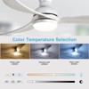 52 Inch High CFM Ceiling Fan with Lights 3 Wood Blades Smart Ceiling Fan with Remote and App Controls ETL Quiet DC Motor 6 Speed Timing - 4 of 4
