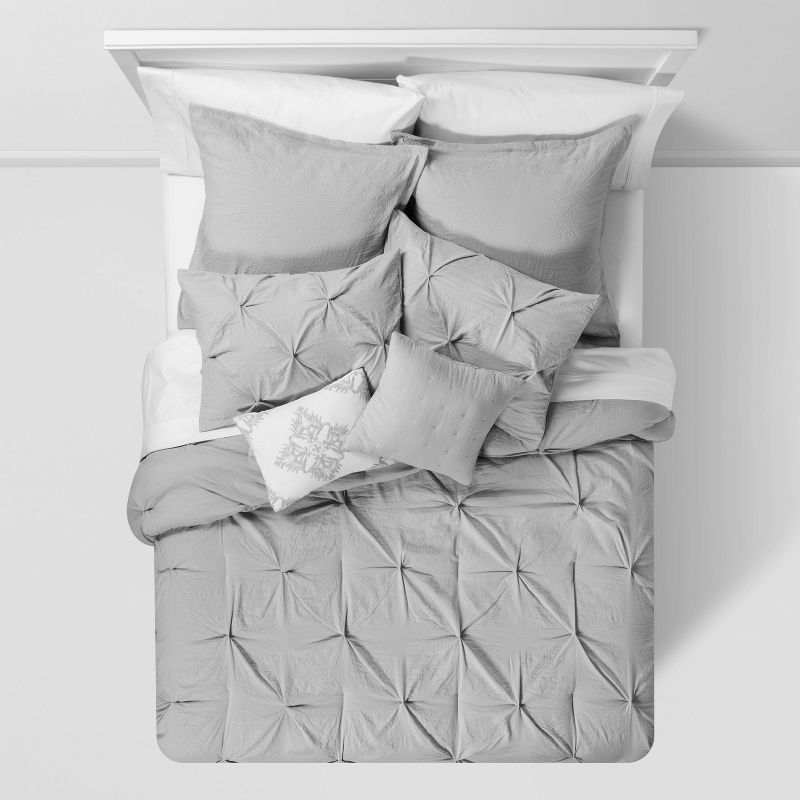 8pc Pinch Pleat Comforter Bedding Set - Threshold™, 2 of 12