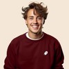 Dalix Ghost Embroidered Crewneck Long Sleeve Sweatshirt Fleece Men - 3 of 4
