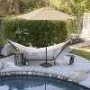 9' x 9' Steel Market Polyester Patio Umbrella with Crank Lift and Push-Button Tilt Antique Beige - Astella: Rustproof, Water-Resistant - 3 of 4