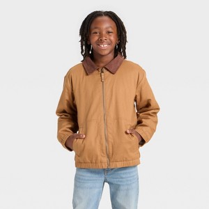 Boys' Workwear Fashion Jacket - Cat & Jack™ Brown - 1 of 3
