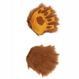HalloweenCostumes.com One Size Fits Most  Lion Paws Fingerless Gloves for Adults, Brown - 1 of 1