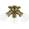 Livex Lighting Lansdale 3 - Light Flush Mount in  Antique Brass - 3 of 3