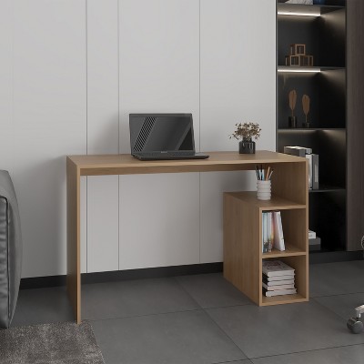 NicBex Contemporary Styles Gaming Desk Versatile Office Desk Writing Desk with 1 Drawer, 2 Shelves for Office, Study