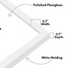Americanflat 24x24 Picture Frame with Polished Plexiglass - Use as 11x14 Frame with Mat or 24x24 Frame Without Mat - Streamline Collection - White - 3 of 4