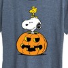 Women's - Peanuts - Snoopy Woodstock Pumpkin Short Sleeve Graphic T-Shirt - 2 of 4