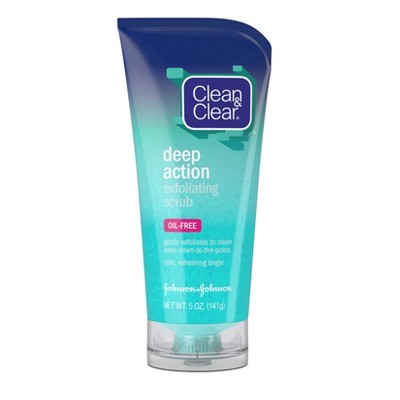 Clean & Clear Oil-Free Deep Action Exfoliating Facial Scrub - 5oz