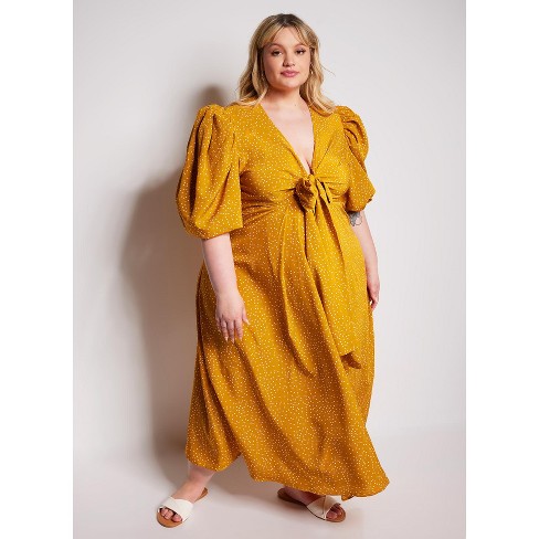 Mustard dress target best sale