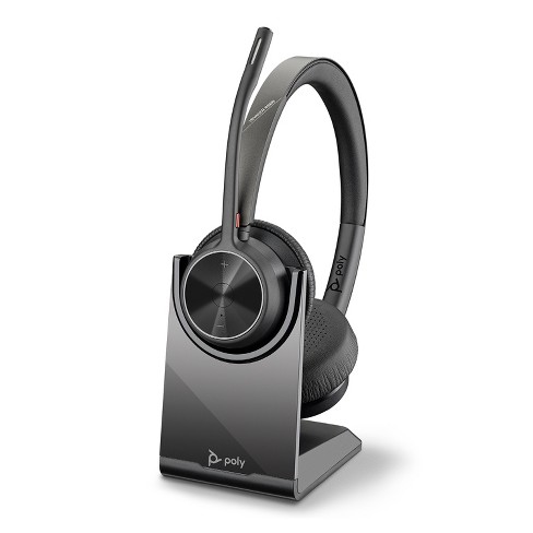 Poly Voyager 4320 Uc Wireless Headset + Charge Stand- Headphones With Boom Mic - Connect To Pc Via Bluetooth Adapter, Via Bluetooth : Target
