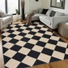 Washable Easy Jute Rugs Modern Checkered Carpet with Non-Slip Backing - 3 of 4