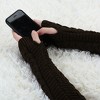 Allegra K Women's Winter Fingerless Thumbhole Elbow Length Knitted Gloves Arm Warmer - 4 of 4