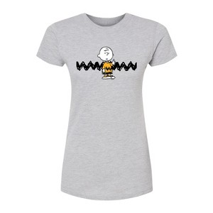 Women's - Peanuts - Charlie Brown Fitted Graphic T-Shirt - 1 of 3