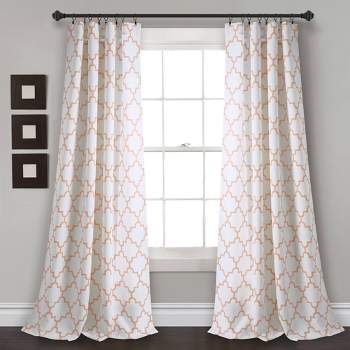 Set of 2 Bellagio Light Filtering Window Curtain Panels - Lush Décor