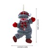 BABYYER Christmas Plush  Doll Ornaments, Santa Claus, Reindeer, Snowman, and Bears Xmas Hanging for Home Holiday Decoration - 4 of 4