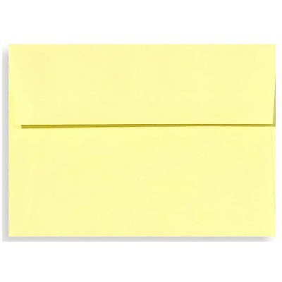 LUX 5 3/4" x 8 3/4" 70lbs. A9 Invitation Envelopes W/Glue Lemonade Yellow EX4895-15-50