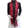 Wrapables Lightweight Winter Holiday Christmas Scarf, Reindeer & Sled Red - image 2 of 4