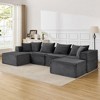 Modular Sectional Sofa,Modern Cloud Sectional Couch with Deep Seat, Boneless Couch with Chaise for Living Room Apartments Bedroom - 2 of 4