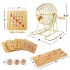 GSE Bingo Game Set with Large Brass Cage, 10 Shutter Slide Bingo Cards, Wood Master Board & 7/8" Calling Balls for Large Groups, Parties, Game Night - 2 of 4