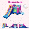 Costway Inflatable Bounce House with Slides, Jumping Area, Climbing Wall, Basketball Hoop - 3 of 4