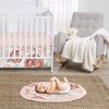 Sweet Jojo Designs Girl Baby Tummy Time Playmat Peony Floral Garden Pink and Ivory - 2 of 4