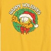 Boys' - Garfield - Happy Holidays Wreath Short Sleeve Graphic T-Shirt - 2 of 4