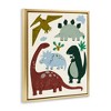 Stupell Industries Colorful Dinosaur Friends Floating Frame Canvas Art - 2 of 4