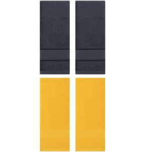 REGALWOVEN 4 Pcs Solid Textured Cotton Soft Absorbent Decorative Hand Towel - 1 of 4
