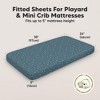 KeaBabies Mini Crib Sheets for Baby Girls, Boys, 2-Pack Soothe Pack and Play Sheets Fitted, Organic Pack N Play Mattress Sheet - 3 of 4