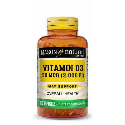 Mason Natural D2000IU Dietary Supplement - 300ct