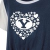 NCAA BYU Cougars Girls' White Tie T-Shirt - 3 of 3