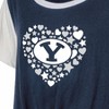 NCAA BYU Cougars Girls' White Tie T-Shirt - image 3 of 3