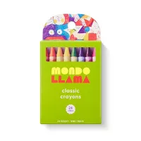 Deals on Mondo Llama 24ct Crayons Classic Colors