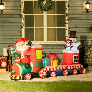 KWPZQEB Christmas Inflatables Santa Claus Outdoor Decorations, Blow Up Santa Claus, Built-in LED Light, Xmas Outside Decor for Front Back Yard Garden - 1 of 4